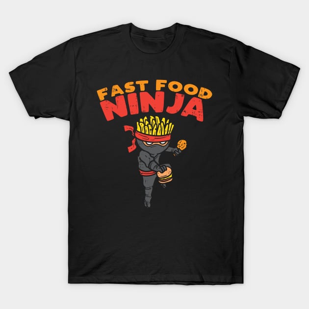 Food Delivery Staff Gift Fast Food Ninja T-Shirt by Riffize